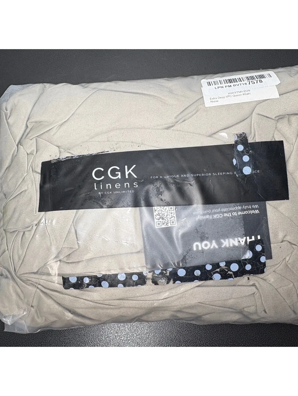 Gray CGK 6 Piece Queen Sheet Set Extra Deep Pockets New in Package, never opened